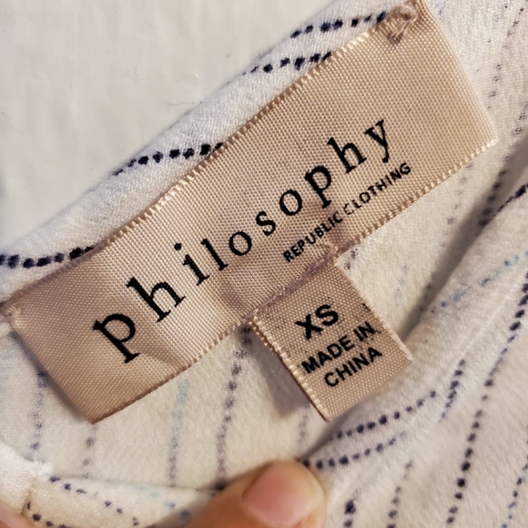 5/$25 Philosophy Bell Sleeve Striped Blouse - Picture 11 of 14